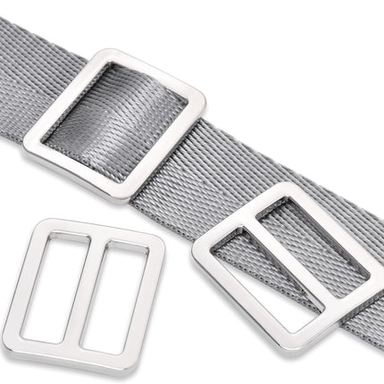 CooBigo 24Pcs 1" Adjustable Buckles Metal Slider Buckles Tri-Glide Slide Strap Adjuster for Shoulder Bag Handbag Dog Collar Backpack Hardware Making