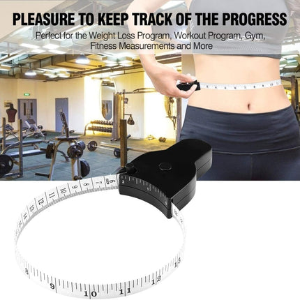 Automatic Telescopic Tape Measure, Body Measure Tape 60 inch (150cm), Self-Tightening Retractable Measuring Tape for Body Accurate Way to Track Weight Loss Mcle Gain by One Hand, 3 Piece