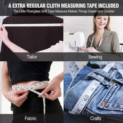 Automatic Telescopic Tape Measure, Body Measure Tape 60 inch (150cm), Self-Tightening Retractable Measuring Tape for Body Accurate Way to Track Weight Loss Mcle Gain by One Hand, 3 Piece