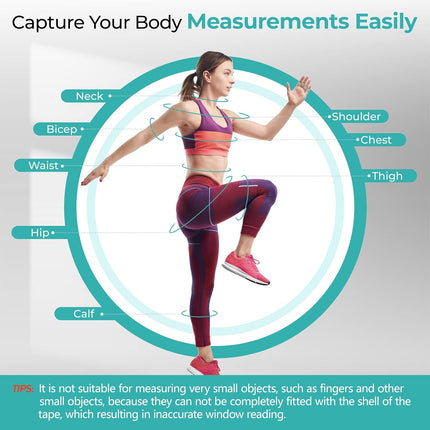Upgraded Body Tape Measure for Weight Loss, Fitness, Bodybuilding, Mcle Gain. Lock Pin, Retractable Button, Soft Sewing Tape for Tailors, Measures Body Part Circumferences, 60Inch/150cm, 2Pcs