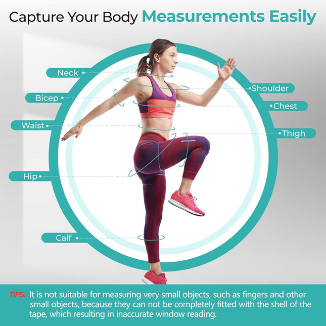 Upgraded Body Tape Measure for Weight Loss Fitness Bodybuilding Mcle Gain.Lock Pin Retractable – product detail