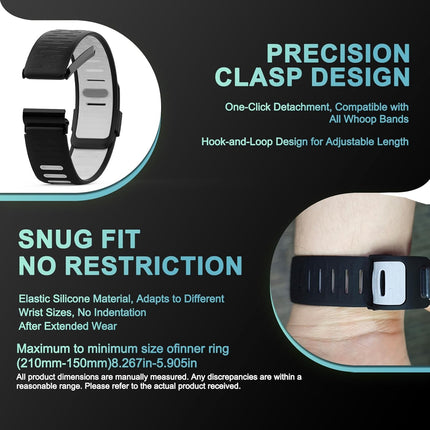 Silicone Wristband Compatible with Whoop 4.0, Quick fit Soft and Washable Sports Loop Strap for Men & Women