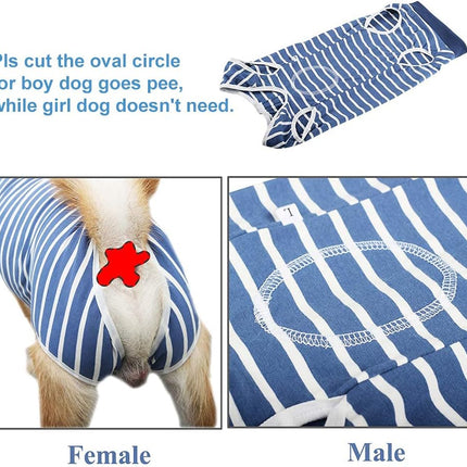 Dog Recovery Suit for Abdominal Wounds, Breathable Dog Surgery Recovery Suit for Dogs, E-Collar Alternative After Surgery Wear Suit for Small/Medium Dogs