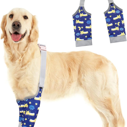 Dog Elbow Protector for Calles, Adjtable Dog Elbow Pads Leg Sleeve to Prevent Licking Biting on Joints, Breathable Dog Front Leg Brace Wound Cover for Small Medium Large Dogs