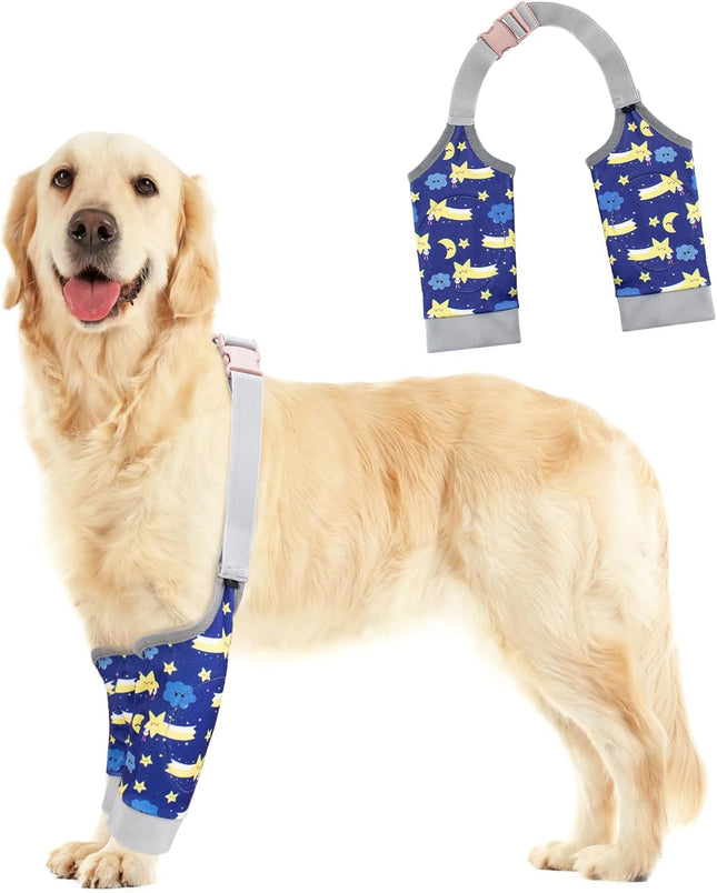 Dog Elbow Protector for Calles Adjtable Dog Elbow Pads Leg Sleeve to Prevent Licking Biting