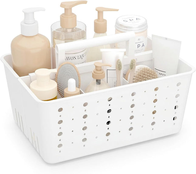 Shower Caddy Portable Cleaning Supplies Caddy Organizer with Handle and Adjtable Dividers Plastic