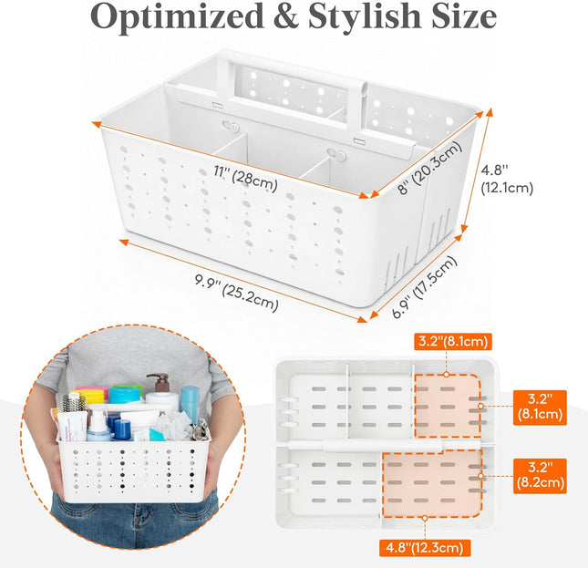 Shower Caddy Portable Cleaning Supplies Caddy Organizer with Handle and Adjtable Dividers Plastic – product detail
