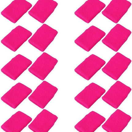 10 Pack Sports Wristband Sweatband Gym Yoga Wrist Support Sweatband Cotton Wrist Wraps