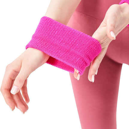 10 Pack Sports Wristband Sweatband Gym Yoga Wrist Support Sweatband Cotton Wrist Wraps