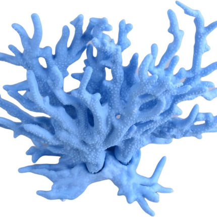 Blue Artificial Aquarium Plant Ornament Decor Plastic Coral Reef Fish Tank Decoration