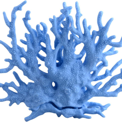 Blue Artificial Aquarium Plant Ornament Decor Plastic Coral Reef Fish Tank Decoration