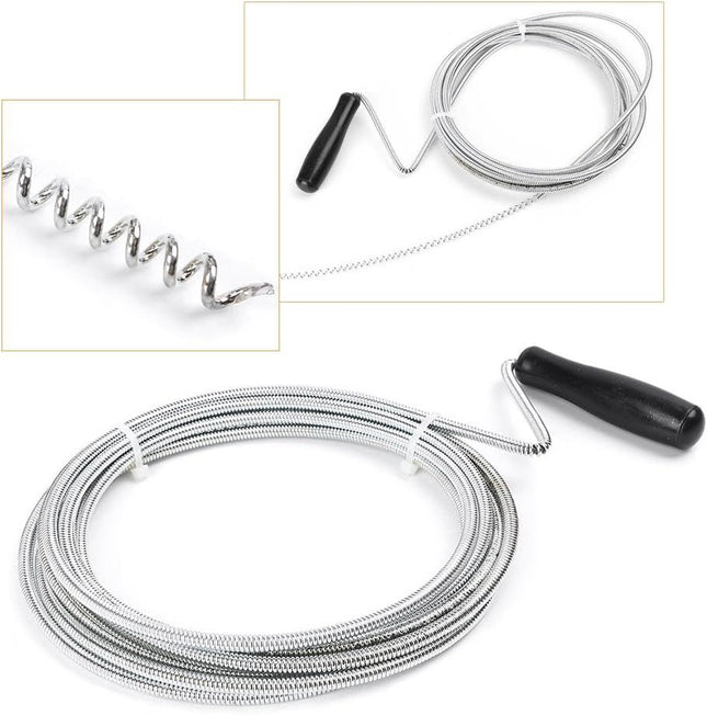 Metal Drain Cleaner and Clog Remover 10FT long Hair Catcher Cleaning Tool Sink Dredge Pipeline Cleaner for – product detail