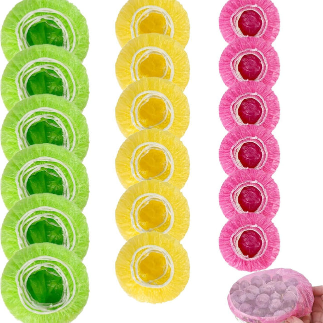 120PCS Reusable Bowl Covers – Elastic Plastic Food Storage Wraps for Kitchen, Baking, Picnics & Family Use, 3 Sizes (Large, Medium, Small)