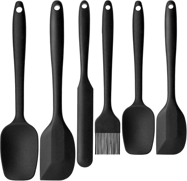 Silicone Spatula Set 6 PCS Food Grade Kitchen Utensils with Silicone Brush 480 Degree F V1258-DP02-E-569