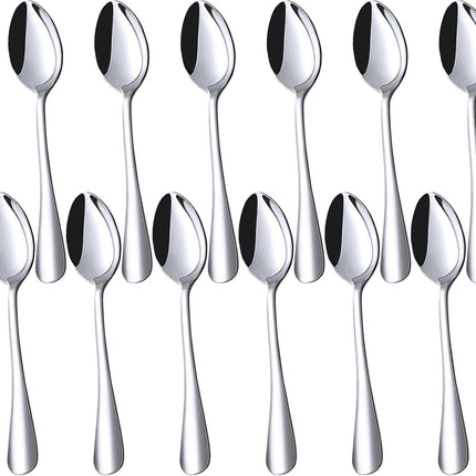 Mini Coffee Spoons, 12PCS 4.9 Inch Stainless Steel Demitasse Espresso Spoons for Stirring Coffee, Tea, Hot Cocoa, Sugar, Tasting Desserts & Appetizers, Dishwasher Safe, Perfect Gifts