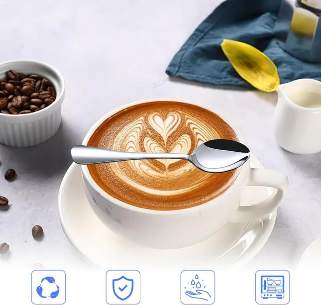 Mini Coffee Spoons 12PCS 4.9 Inch Stainless Steel Demitasse Espresso Spoons for Stirring Coffee Tea – product detail