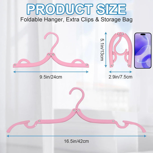 10 Pcs Travel Hangers Cruise Ship Essentials Accessories Portable Folding Clothes Hanger Foldable Drying – product detail