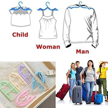 10 Pcs Travel Hangers Cruise Ship Essentials Accessories Portable Folding Clothes Hanger Foldable Drying Rack