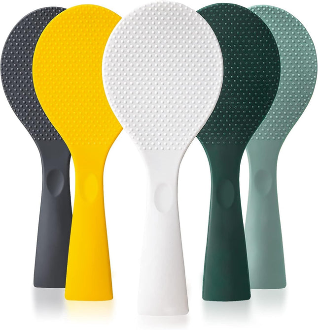Silicone Standing Rice Spatula with Non-Stick Paddle Heat Resistant Rice Cooker Spoon Serving Spoon for