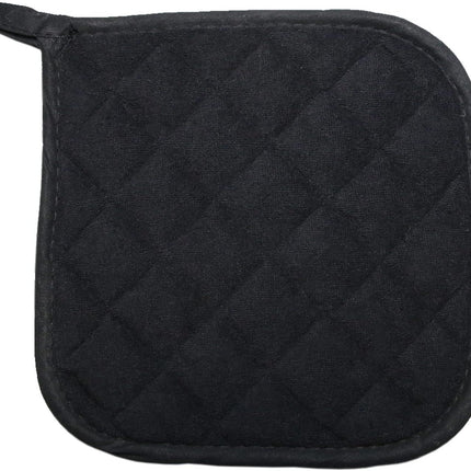 5 PCS Pot Holders for Kitchen, Cotton Potholers with Great Heat Resistance, Hot Pads, Trivets for Cooking and Baking Black
