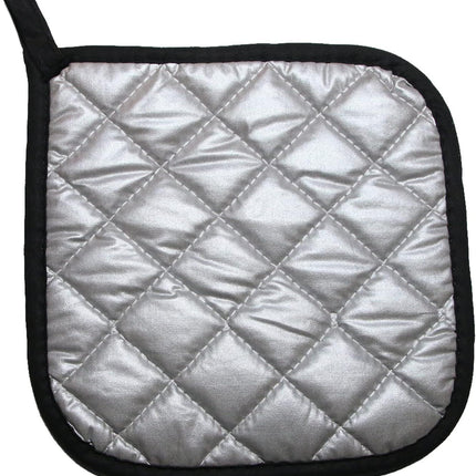 5 PCS Pot Holders for Kitchen, Cotton Potholers with Great Heat Resistance, Hot Pads, Trivets for Cooking and Baking Black