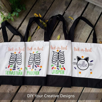 1 | 3 | 6 | 12 | 24 Pack Super Strong Large 12oz Cotton Canvas Tote Bag, Reusable Grocery Shopping Cloth Bag, Fashionable Two-Tone Tote for Crafts, DIY Your Creative Designs (Pack of 1)