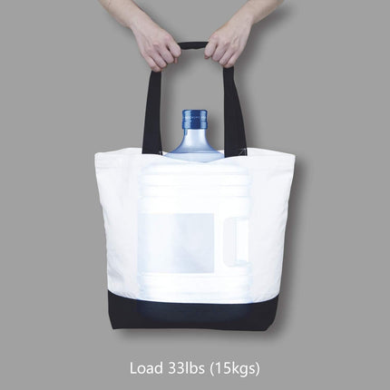 1 | 3 | 6 | 12 | 24 Pack Super Strong Large 12oz Cotton Canvas Tote Bag, Reusable Grocery Shopping Cloth Bag, Fashionable Two-Tone Tote for Crafts, DIY Your Creative Designs (Pack of 1)