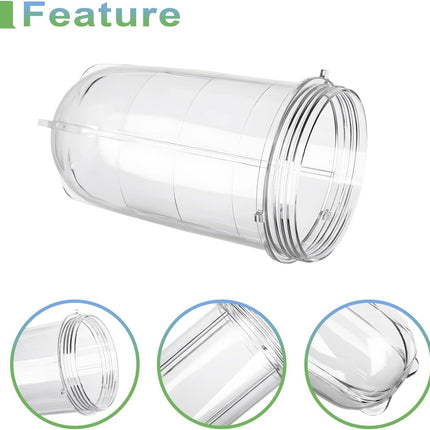 Replacement Cross Blade + 16oz Cup Set for Magic Bullet, Replacement Parts compatible with 250 W Magic Bullet MB1001 Blender