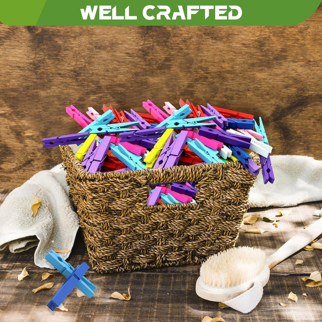 100 Pcs Colored Clothes Pins Wooden Colored Clothespins for Crafts 2.9 Inch Clothing Pins for Hanging – product detail