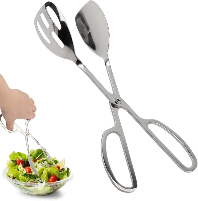 10-Inch Salad Tongs for Serving Scissor Style Kitchen Tongs for Cooking for Buffet Serving Tongs for