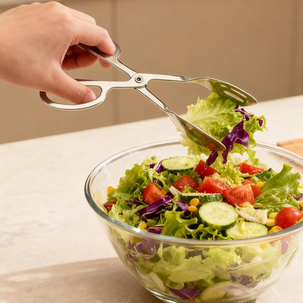 10-Inch Salad Tongs for Serving, Scissor Style Kitchen Tongs for Cooking for Buffet Serving Tongs for Cooking, Grilling, Salad Serving Utensils