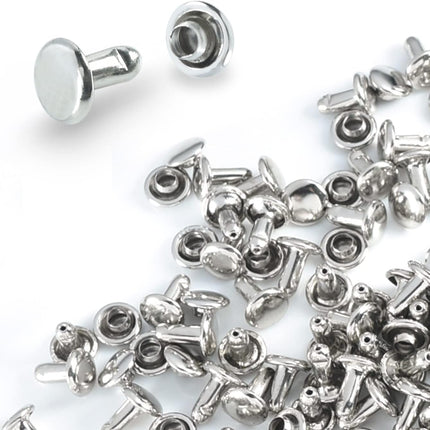 200Sets 6mm Leather Rivets + 7pcs Rivets Setting Tools for Install Leather Bag Belt Shoe Boot Hats Pet Collar Keychain Clothing