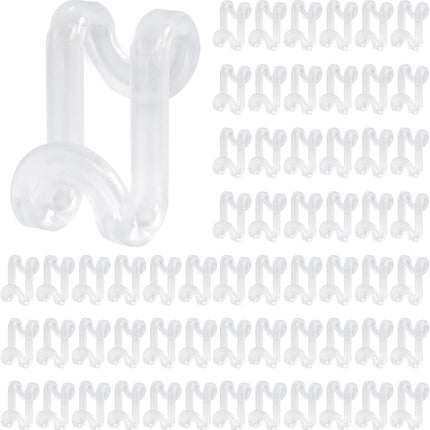 Hanger Hooks Space Saving, 60PCS Clothes Hanger Connector Hooks Closet Space Savers for Hanging Clothes, Clear
