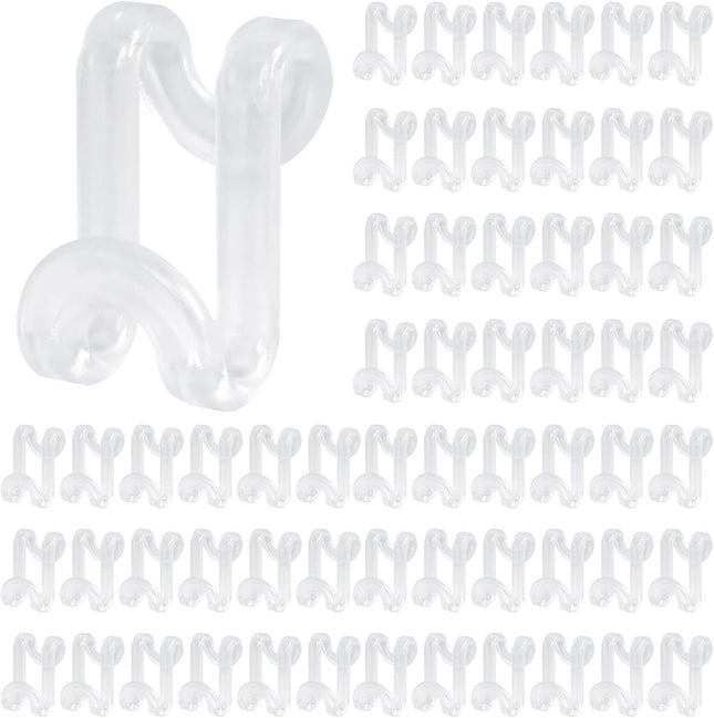 Hanger Hooks Space Saving 60PCS Clothes Hanger Connector Hooks Closet Space Savers for Hanging Clothes Clear