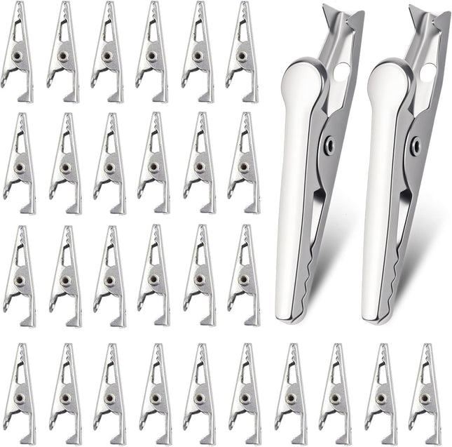 100 Pack Mini Clamps Alligator Clips for Crafts & Electrical Small Metal Clips for Joints 35