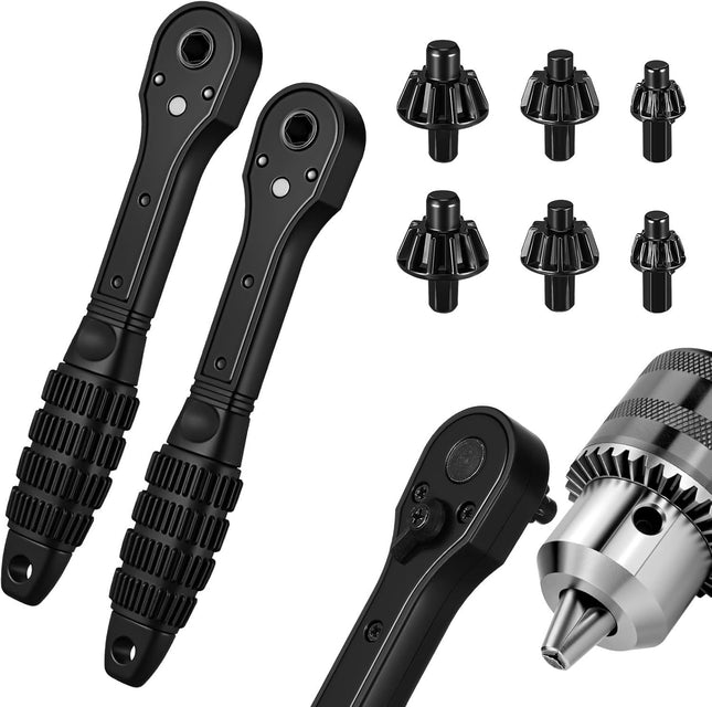 2 in 1 Drill Chuck Ratchet Spanner 2026 Universal Chuck Key Replacement Tool 2 in 1 (2 V1258-DP02-E-648