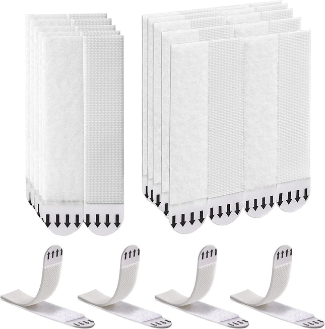 Large Picture Hanging Strips Heavy Duty 20-Pairs(40 Strips) Sticky Picture Hangers for Walls in White