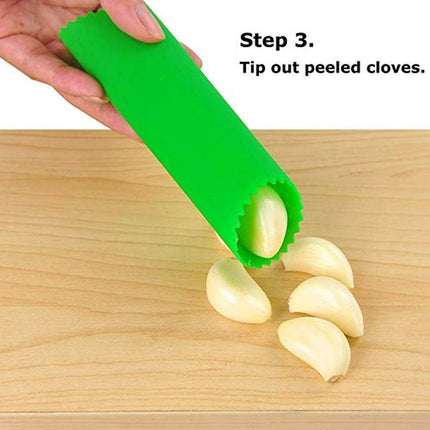 Garlic Peeler Skin Remover Roller Keeper,Easy Quick to Peeled Garlic Cloves with Silicone Tube Roller Garlic Peeling Kitchen Tool(3 Colors)