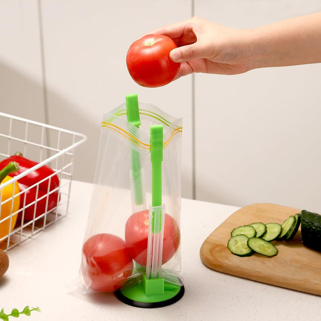 Baggy Rack Holder for Food Meal Prep Plastic Freezer Bag Holder Stand for Filling Adjustable Food Storage – product detail