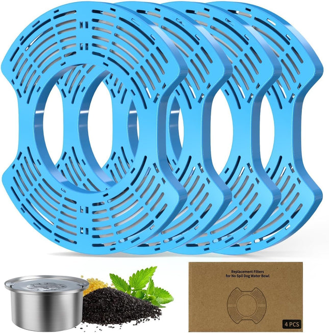 4 Pcs Stainless Steel Dog Water Bowl Filters