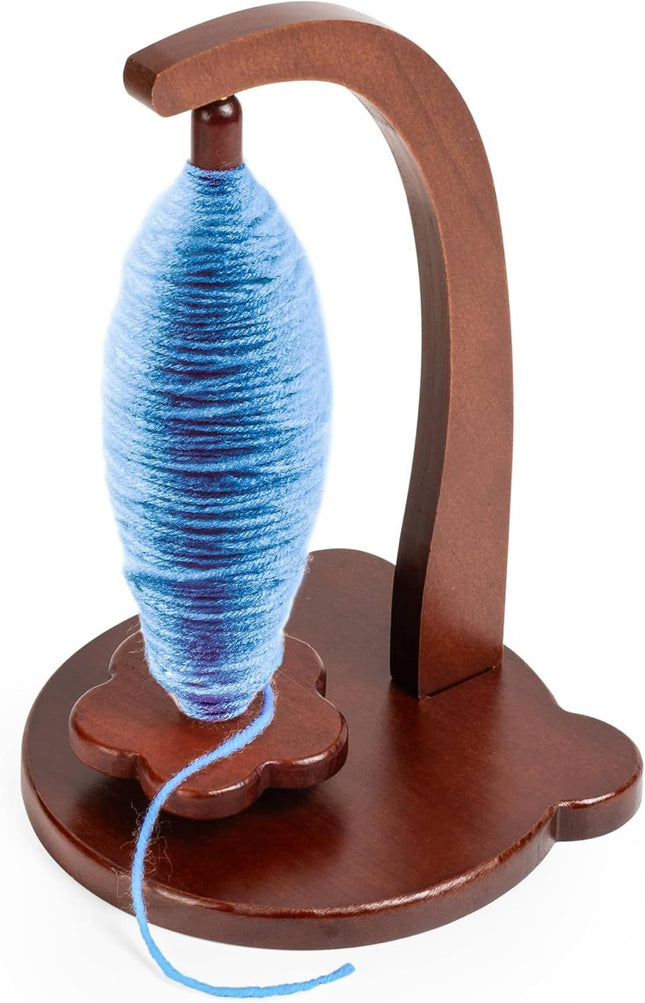 Magnetic Yarn Holder for Crocheting with Bear Shape 360 Degree Spinning Spindle for Tangle-Free Yarn