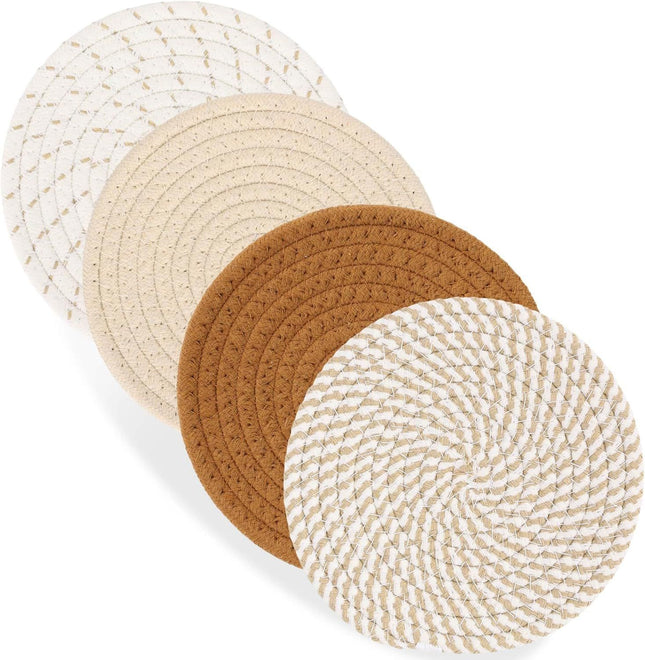 7 Trivets for Hot Dishes Hot pots and Pans 4 Heat Resistant Hot Pads Pot Holders V1258-DP02-E-670