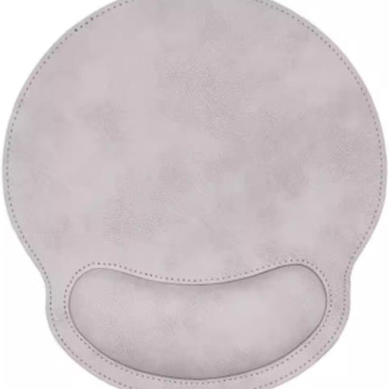 Leather Mouse Pad with Wrist Rest Support Ergonomic Office Computer Keyboard Hand Pad Non Slip Base for Desk Laptop (Grey)