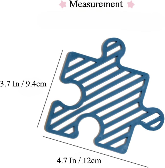 4 Pcs Creative Puzzle Shaped Heat Resistant Table Mat Set Insulated Coasters for Cups Bowls Pots Plates – product detail