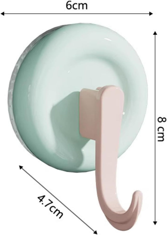 4 Pack No-Drill Reusable Vacuum Suction Hooks Pastel Colors Heavy-Duty Door Towel Hook Bathroom Wall – product detail