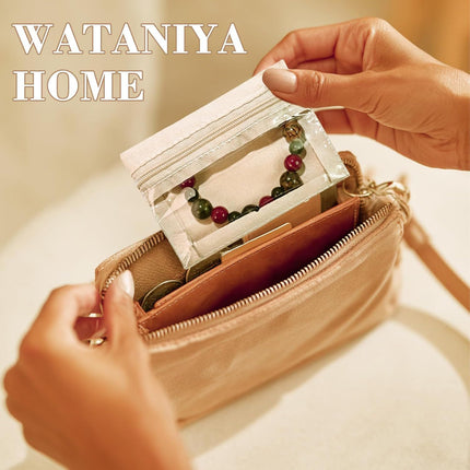 6pcs Travel Jewelry Bags,Portable Zipped Pouches Bags for Jewelries Necklaces Rings Earrings Storage