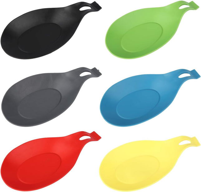 6 pcs Silicone Spoon Holders Heat Resistant Spoon Rests Kitchen Utensils Holder for Stove Spoon Holder