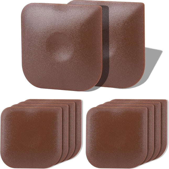 10 Pcs Pan Scrapers,Plastic Scraper Pot and Pan Cleaning Tools Brown Kitchen Scraper for Pot,Wok,Skillet,Grill