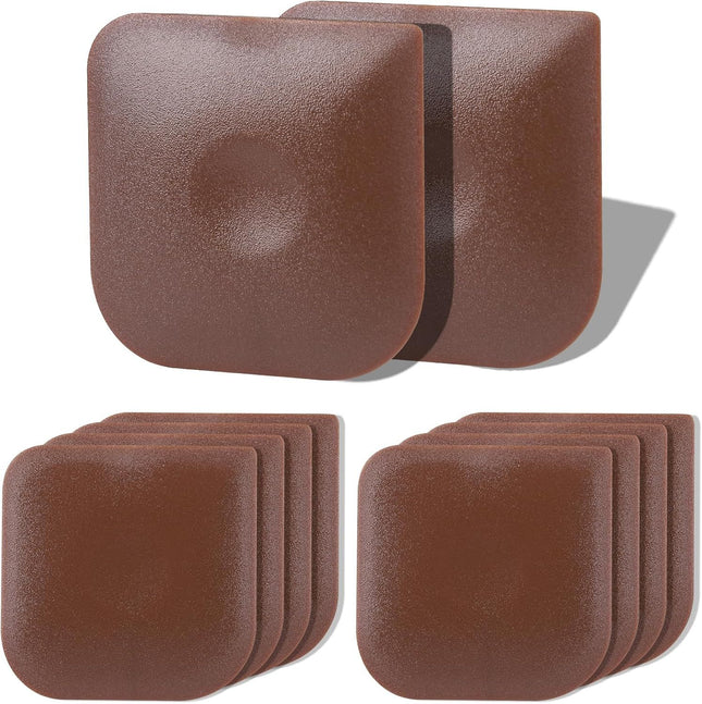 10 Pcs Pan Scrapers Plastic Scraper Pot and Pan Cleaning Tools Brown Kitchen Scraper for Pot Wok Skillet