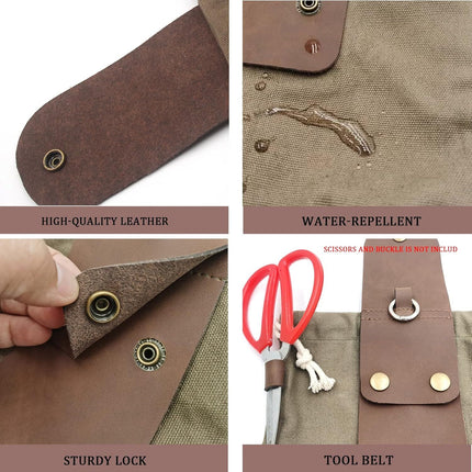 Foraging Pouch Leather Canvas Collapsible Bag Water Resistant Outdoor Camping Storage Folding Bag Mushroom Bags Bushcraft Belt Pouches for Travel Camping Hiking